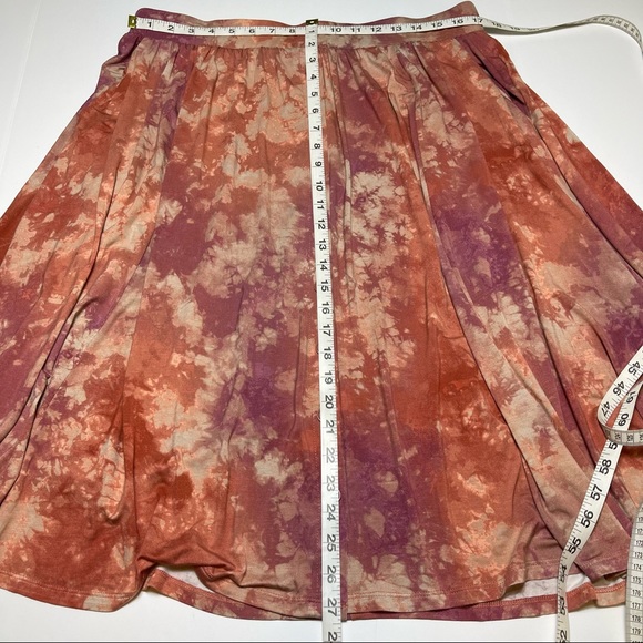 Torrid Supersoft Tie Dye Button Midi Skirt Orange Purple Size 1X - Picture 12 of 13